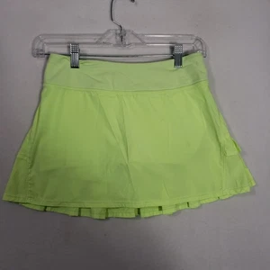 Ivivva By Lululemon Athletic Skort Girls sz 12 Yellow Pleated Ruffle Pace Rival - Picture 1 of 7
