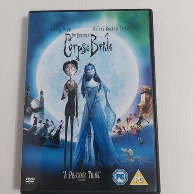 DVD Fantasy Corpse Bride 2005 Tim Burton – Johnny Depp Helena Bonham Carter PG - Image 1 of 4