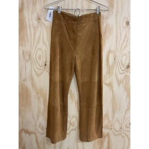Pantalones Bottega Veneta Marrón Gamuza Pierna Recta Nuevos con Etiquetas - Imagen 1 de 2