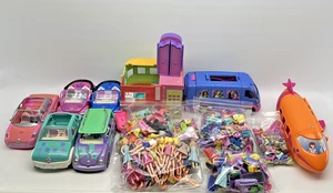 POLLY POCKET 275+ Piezas Lote Principios 2000’s Coches Casas Ropa 3.5” Muñecas Zapatos - Imagen 1 de 24