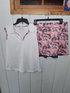 Etonic Golf Tennis Pickleball Skort and Top Outfit Sz L - Picture 1 of 10