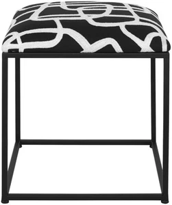 Uttermost 23690 Twists and Turns 18"W Iron Framed Accent Stool - Black - Picture 1 of 5