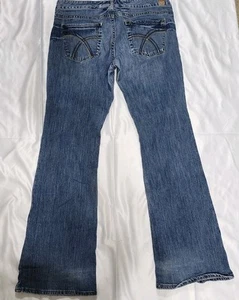 Maurices Women's 13 / 14 Long Kaylee Flair Denim Blue Jean Pants - Picture 1 of 9