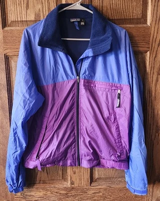 Vintage Patagonia Blue Purple Nylon Jacket Lined Sz S RipStop Lightweight Coat - Image 1 of 4