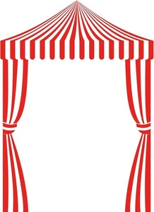 3 Piezas Decoraciones Fiesta Carnaval Circo Tienda Toldo Halloween Rojo Blanco Banne... - Imagen 1 de 24