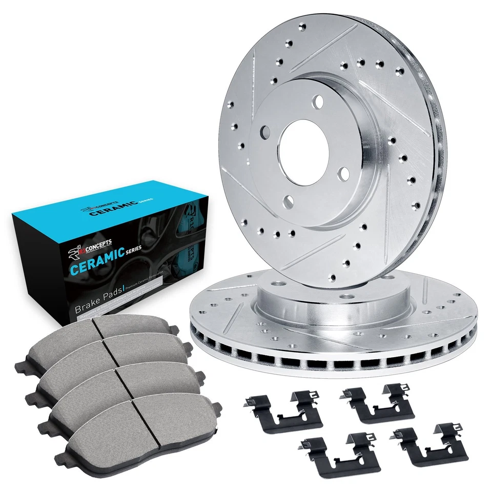 For Isuzu Stylus 91-93 Brake Kit eLINE Series Drilled & Slotted Front Brake Kit - Image 1 of 4