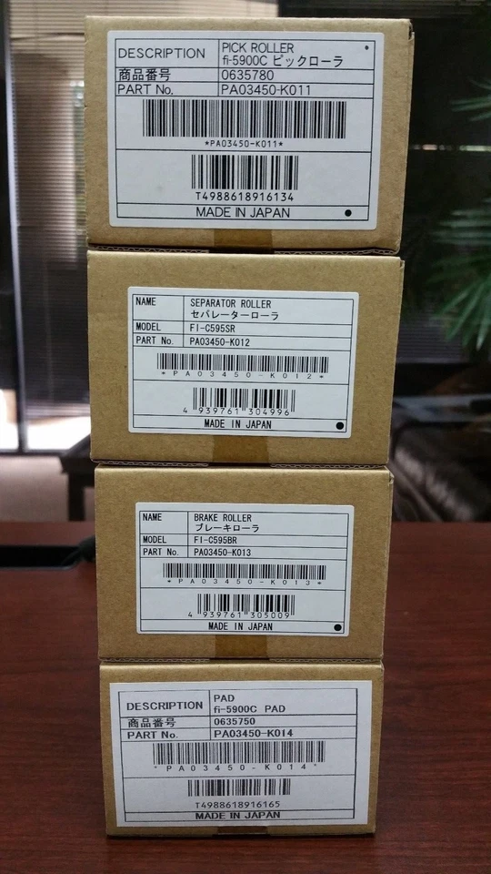 2 OEM Genuine sets of PA03450-K011/12/13 Rollers +14 (pad) for fi-5900C Scanner - Image 1 of 4