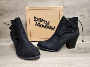 Womens Dirty Laundry Healed Bottie Wing It Stretch Ankle Boots Black Size 10 - Picture 1 of 8