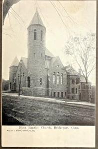 Bridgeport CT Veduta della Chiesa Battista del Pugno. SPEDIZIONE GRATUITA - Foto 1 di 2
