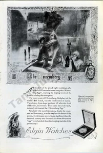 1920 Elgin Uhren Nürnberg Gemälde Rankin DRUCKANZEIGE über 100 Jahre alt! (3215) - Bild 1 von 1