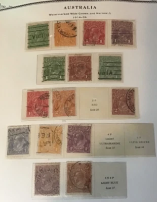 Australia Scott #19 20 21 22 23 24 25 26 27 29 30 31 32 35 36 Used VF Stamps lot - Image 1 of 4