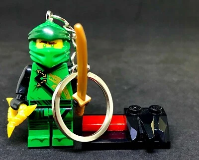 LEGO KEYCHAIN ©  VINTAGE HANDMADE NINJAGO NINJA LLOYD LEGACY COLLECTORS - Imagen 1 de 4