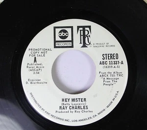 Soul Promo 45 Ray Charles - Hey Mister / On Abc Records - Picture 1 of 2
