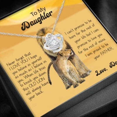 To My Daughter Gifts from Dad Necklace for Daughter Birthday Gifts Present - Image 1 of 4