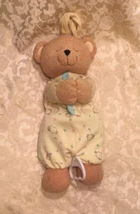 Oso de peluche musical para niños II amarillo rezando cuna tirar bebé peluche oveja canción de cuna - Imagen 1 de 4