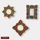 Small Decorative Wall Mirror set of 3 - Accent Vintage mirrors of 6" wall decor