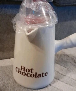 Jarra espumadora olla cerámica Bonjour Hot Chocolate Maker Gourmet 1 litro sin mezclador - Imagen 1 de 4