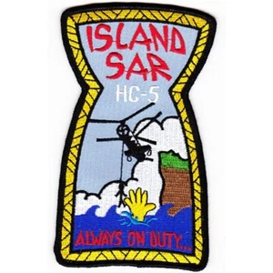 5" COAST GUARD HC-5  ISLAND SAR ALWAYS ON DUTY  EMBROIDERED PATCH  - Picture 1 of 1