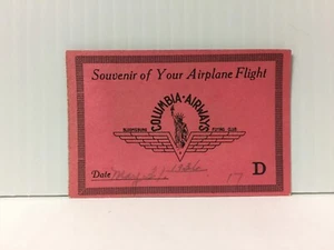 Vintage Columbia Airways Souvenir Ihres Flugzeugs Flugkarte Bloomsburg Fliegen - Bild 1 von 6