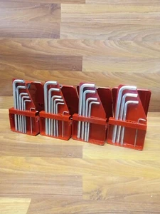 4 Snap On Allen Key Hex Key Sets 3/32''-3/8'' & Cases, Missing Pieces ~ Lot Of 4 - Picture 1 of 16