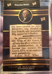 2022 Pieces/Past Jumbo Authentic Relic George Washington Clipping King Louis XVI - Picture 1 of 3