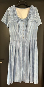 Costume da donna Dirndl manica corta blu bianco circa taglia 42 - Foto 1 di 2