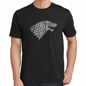 House Stark Dire Wolf Distressed T-Shirt Jon Snow Sansa Arya Thrones 03211 - Picture 1 of 10
