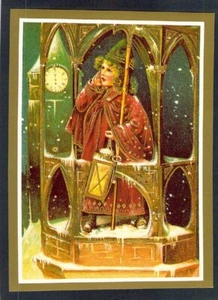 S1751 Greetings Nostalgic Edwardian Christmas card postcard - Bild 1 von 2