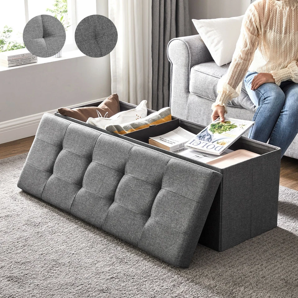 SONGMICS Stizbank Sitzhocker Sitzwürfel Ottomane Faltbarer Aufbewahrungsbox - Bild 1 von 1