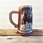 Vintage Budweiser Clydesdale Holiday Collector's Series Beer Stein 1989 Anheuser