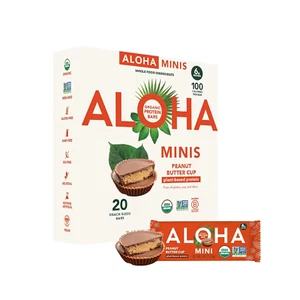 Organic Plant Based Protein Bar MINIS |Peanut Butter Cup | 20 Count, 24G Bars | - Picture 1 of 12