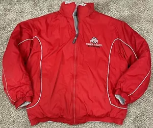 Ohio State Buckeyes NCAA Full Zip Puffer Reversible Jacket Mens Size Large L Red - Picture 1 of 10