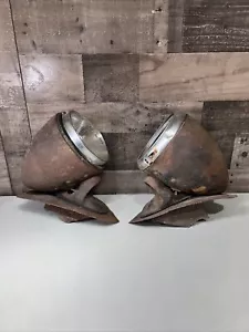 Vintage 1930’s Ford Headlights Pair Car Sedan ? Truck 1935 1936 ? Chevy Mopar ? - Foto 1 di 24