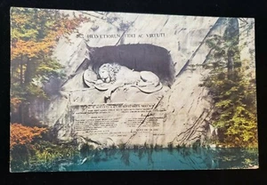 🌟 VINTAGE 1920'S LION OF LUCERNE SWITZERLAND POSTCARD MORE GREAT CARDS - LOOK! - Bild 1 von 2
