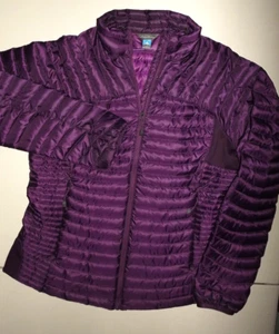 EDDIE BAUER GOOSE DOWN PUFFER JACKET LIGHTWEIGHT WOMENS LARGE V969 - Picture 1 of 2