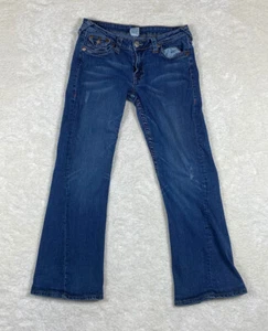 True Religion Bridget Women's Size 30 Low Rise Distressed Denim Jeans *Altered* - Picture 1 of 12