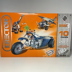 2008 Meccano Erector Set Design 3 287 Piece Motorized Building Set - Picture 1 of 11