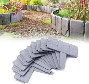 5-20M RASENKANTE BEETEINFASSUNG PALISADE FÜR GARTEN BEETUMRANDUNG BEETE GRAU - Bild 1 von 21