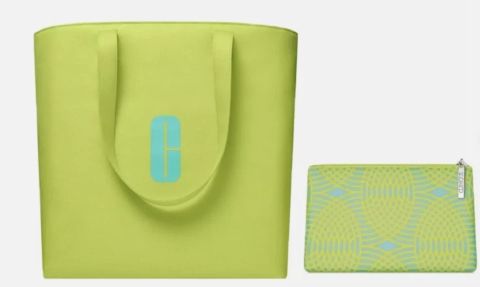 Bolso de Mano Clinique Reversible Firma con Conjunto de Bolsa de Maquillaje Coordinado ~ Tú eliges Foto 1 de 1