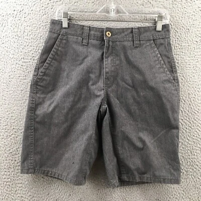 Bermudas Free World Para Hombres 28 Gris Denim Cremallera Botón Mosca Bolsillos Frontales Cortados Foto 1 de 4