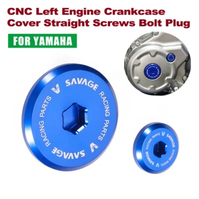 Cubierta del cárter del motor izquierdo CNC para Yamaha YFZ450R/RSE tornillos rectos enchufe de perno Foto 1 de 4