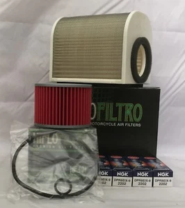 Service Kit For YAMAHA XJR1200 XJR1300 (1995 to 2006) Filters and Iridium Plugs - Picture 1 of 6