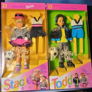 Party 'n Play STACIE & TODD BARBIE DOLL LOT OF 2 MATTEL 5411 7903 - Picture 1 of 4