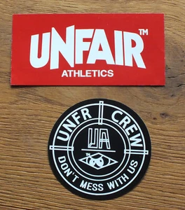 Unfair Athletics 2 Sticker Aufkleber Unfair Crew  - Bild 1 von 3