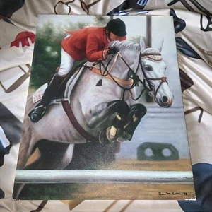 John Whitaker & Milton Equestrian PRINT frameless Ron Sullivan 2003 16x20 - Picture 1 of 8