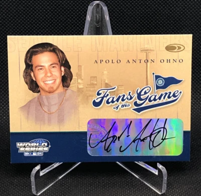 Donruss Serie Mundial 2004 Fans del Juego Automático #FG-3 Apolo Anton Ohno Juegos Olímpicos Foto 1 de 2