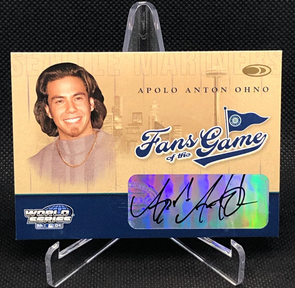 Donruss Serie Mundial 2004 Fans del Juego Automático #FG-3 Apolo Anton Ohno Juegos Olímpicos Foto 1 de 2