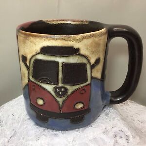 Tasse à café en grès mara surdimensionnée Volkswagon Bus Love Route 66 excellente