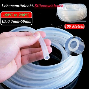 100 Metres Silikonschlauch Klar Siliconschlauch Lebensmittelecht Milchschlauch - Picture 1 of 8