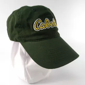 Cabela's Mens Green Adjustable Baseball Cap Hat Cotton Embroidered logo EUC - Picture 1 of 10